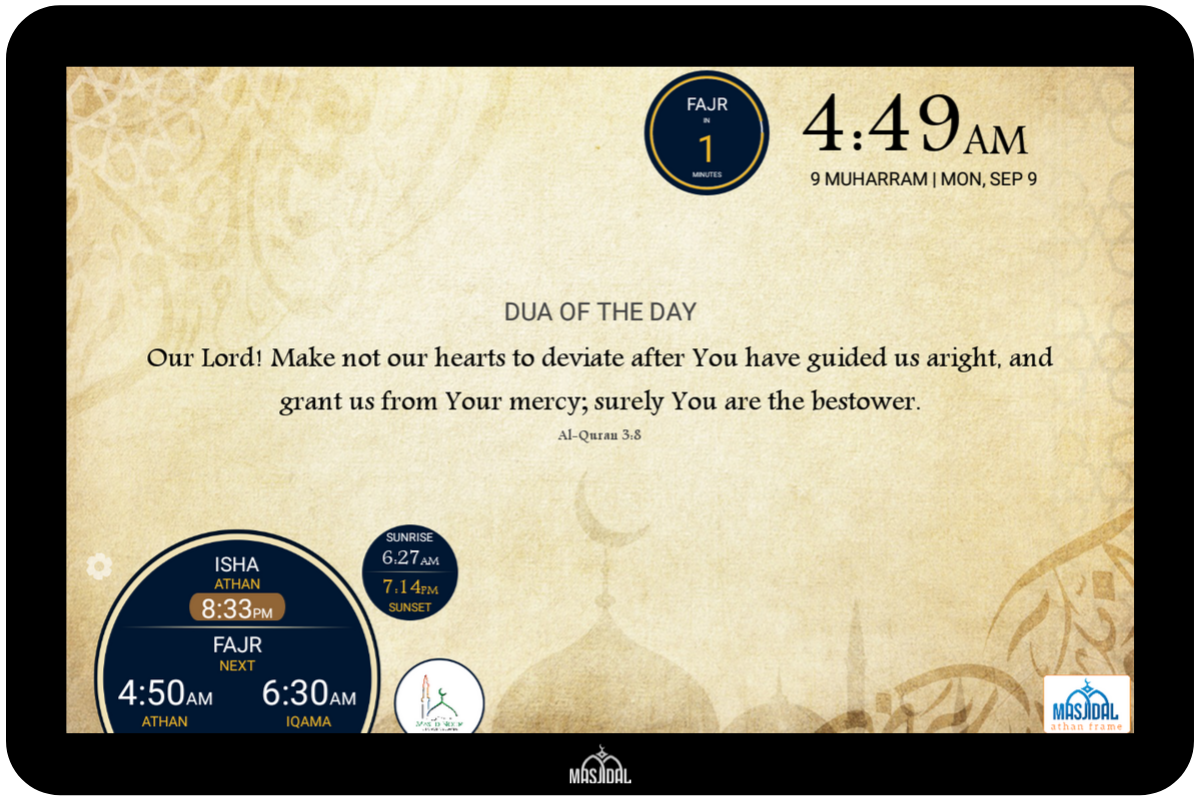 Athan Frame - Next Generation Prayer Clock | Digital ...